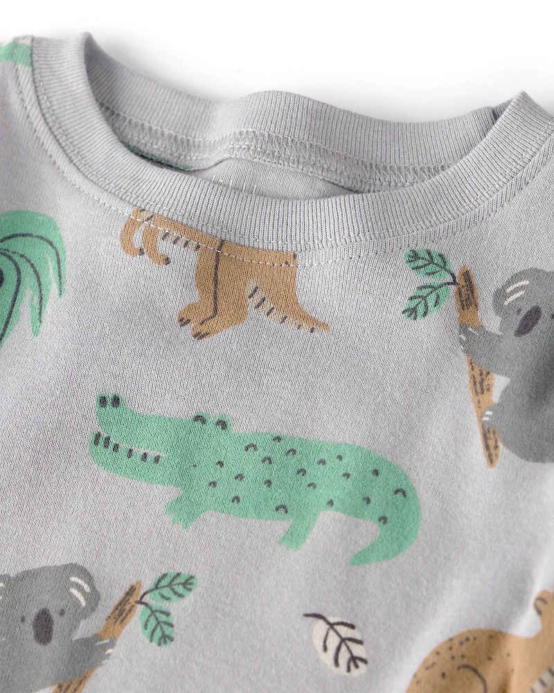 Toddler 2-Piece Organic Cotton Pyjama Aussie Friends Print
