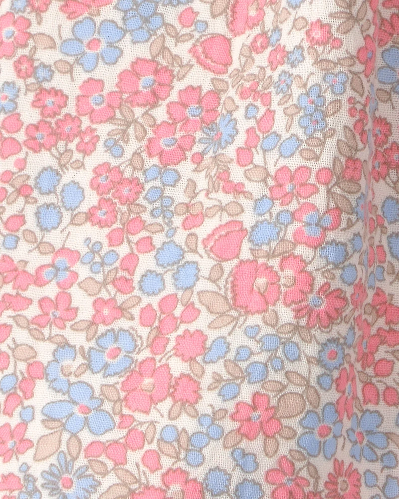Baby Girl Organic Cotton Gauze Dress Spring Floral