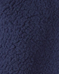 Baby Boy 3-Piece Bear Teddy Fleece Layering Set - Navy Blue/Cream