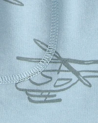 Baby Boy Helicopter French Terry Shorts - Blue