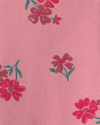 Toddler Girl Floral French Terry Long-Sleeve Dress Set - Pink/Cream