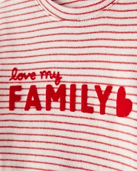 Baby Valentine's Day 2-Piece Striped Long-Sleeve Bodysuit & Pant Set - Red/White