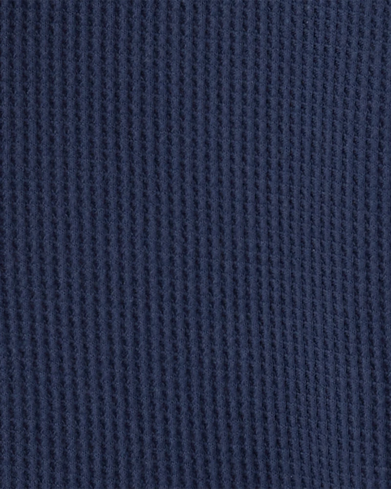 Boys Waffle Knit Hooded Jacket Made with Organic Cotton