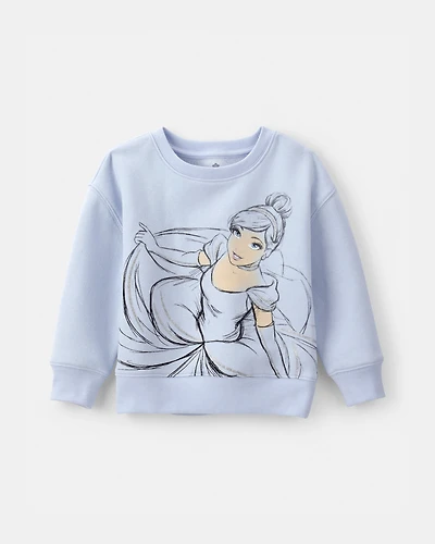 Toddler Girl Disney© Cinderella Fleece Pullover Sweatshirt - Blue