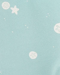 Baby Girl Sea Print Bike Shorts - Green
