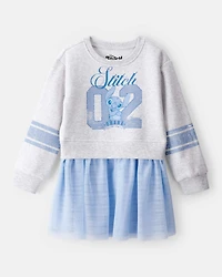 Girls Disney© Lilo & Stitch Long-Sleeve Dress - Blue