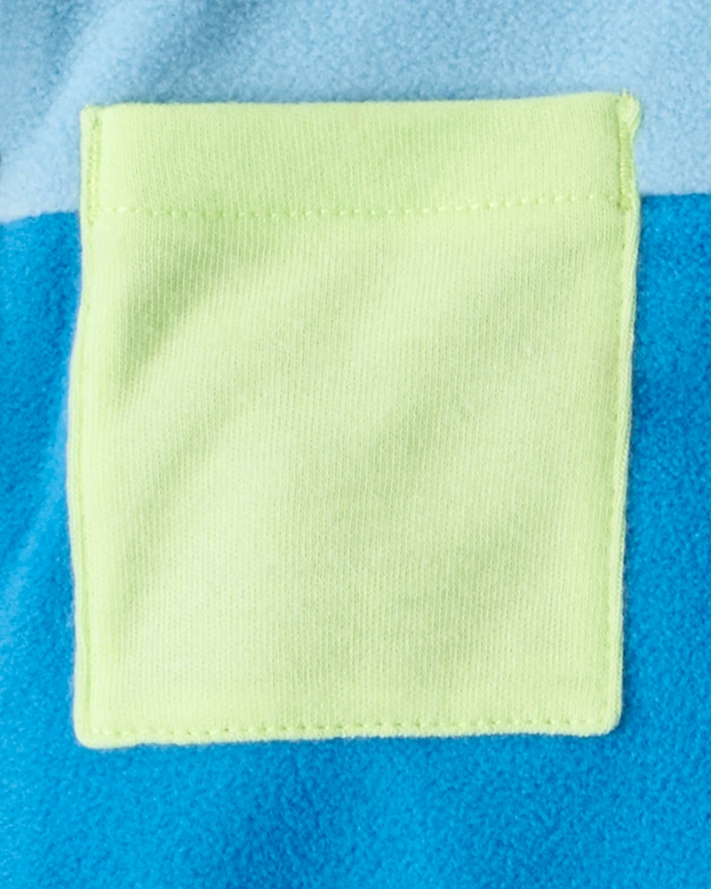 Baby Boy 3-Piece Fleece Vest Outfit Set - Blue