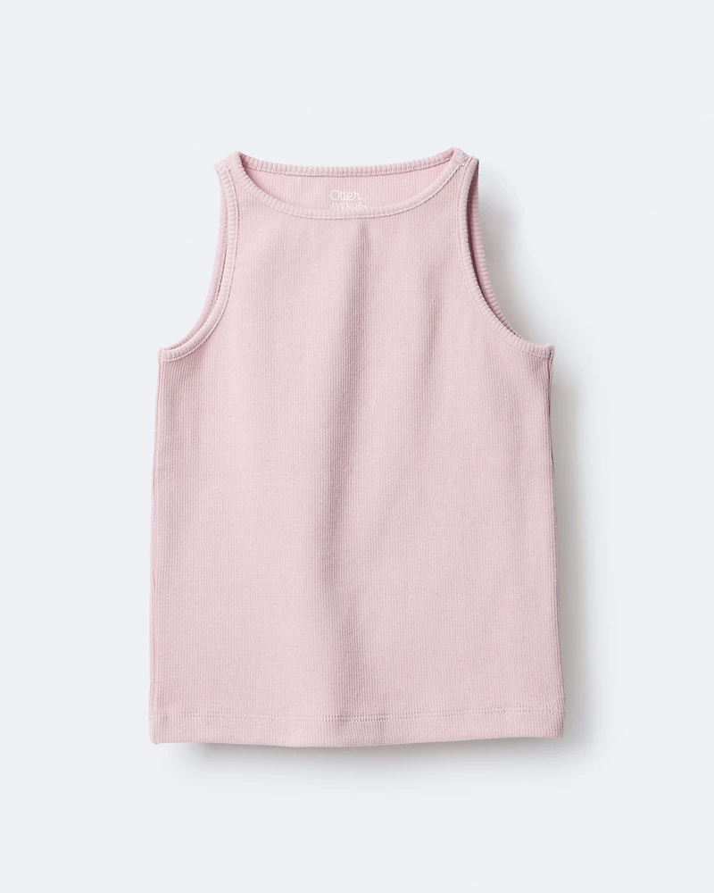Toddler Girl Ribbed Tank Top - Pink