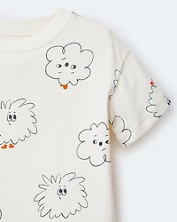 Toddler Squish Short-Sleeve Relaxed Graphic Tee - Cream