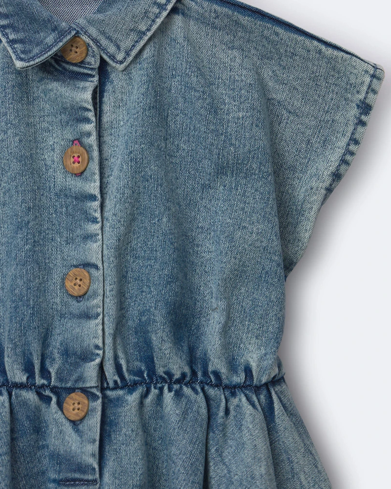 Toddler Girl Avenue Twirl™ Denim Dress Wash - Blue