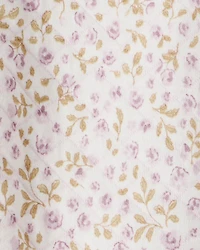 Baby Girl 2-Piece Cardigan & Pants Set Made with Organic Cotton Botanic Muse Print