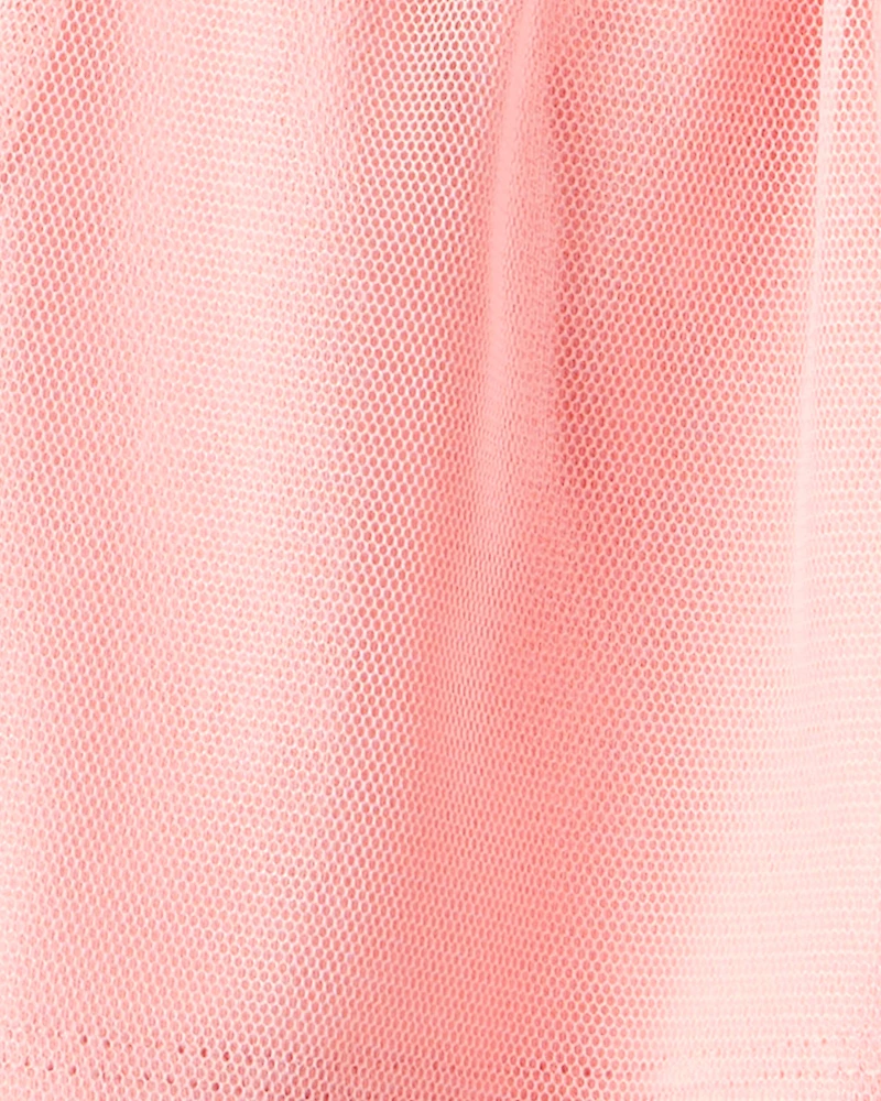 Baby Girl Bow French Terry Long-Sleeve Top & Skirt Set - Pink