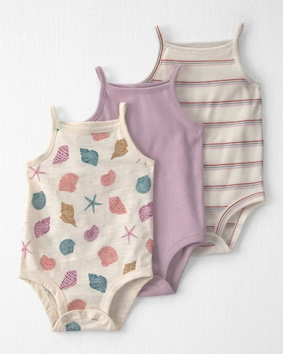 Baby Girl 3-Pack Organic Cotton Bodysuits