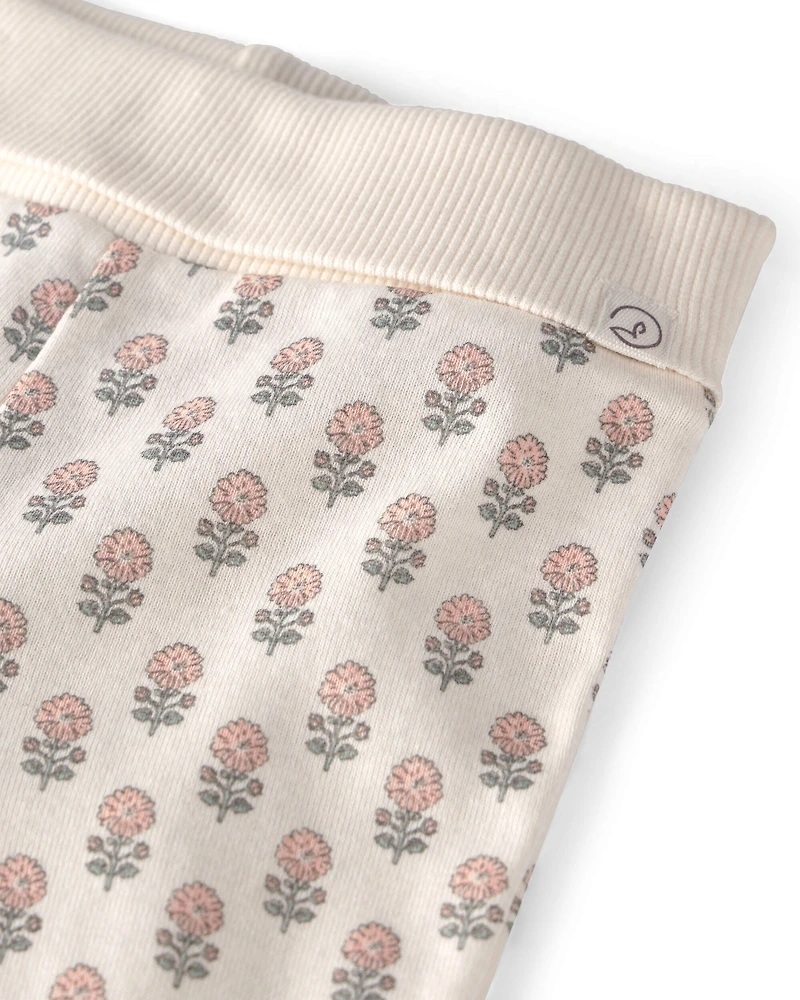 Baby Girl 2-Pack Organic Cotton Grow-With-Me Joggers