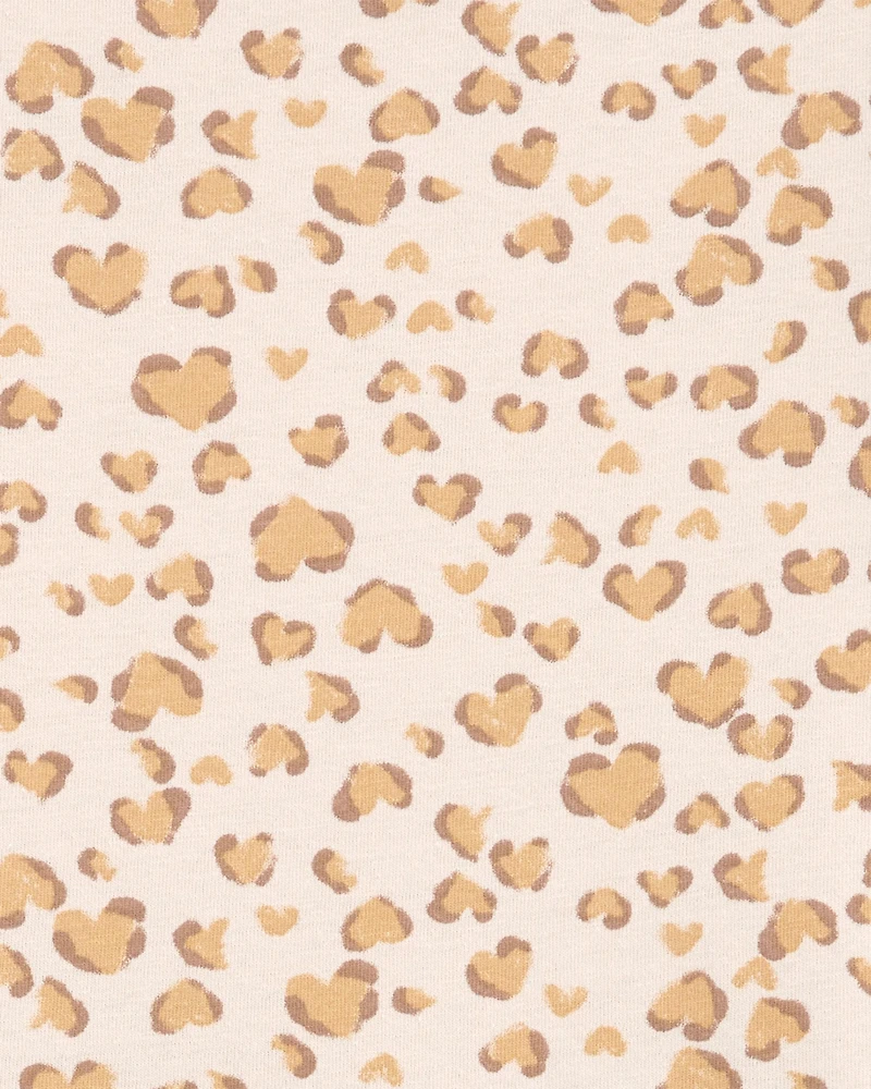 Girls Cheetah Animal Print Short-Sleeve Dress