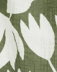 Toddler Tropical Floral Sleeveless Tank - Green
