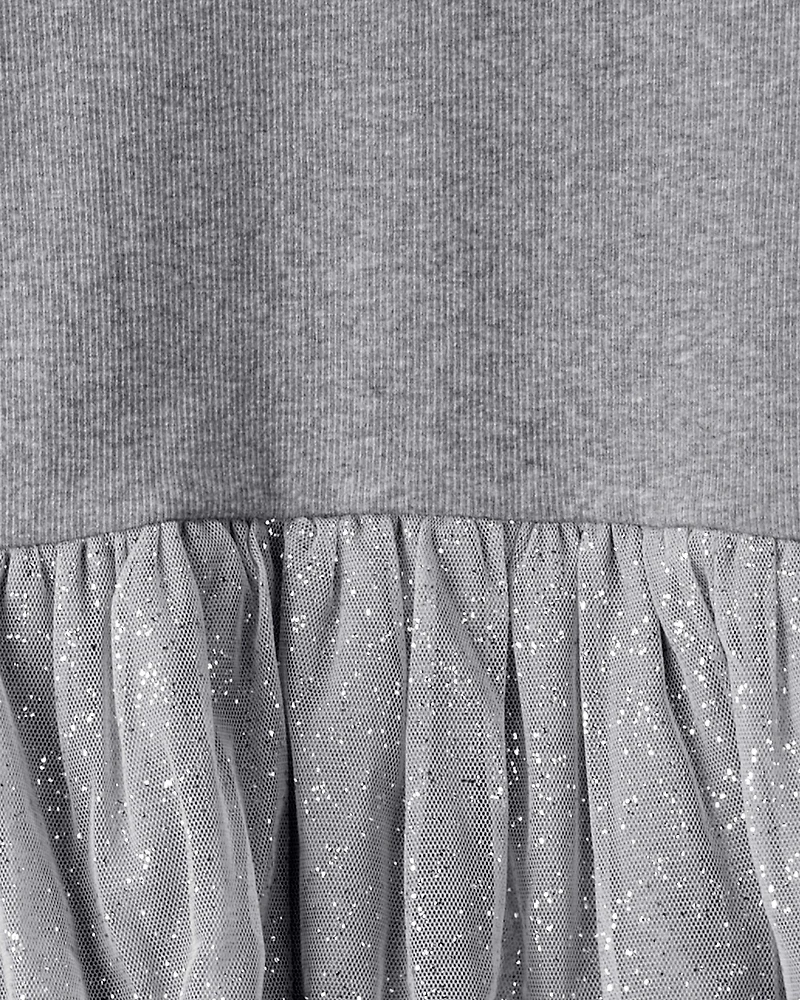 Girls 2-Piece Snowflake Print Long-Sleeve Tee & Pant Set - Grey