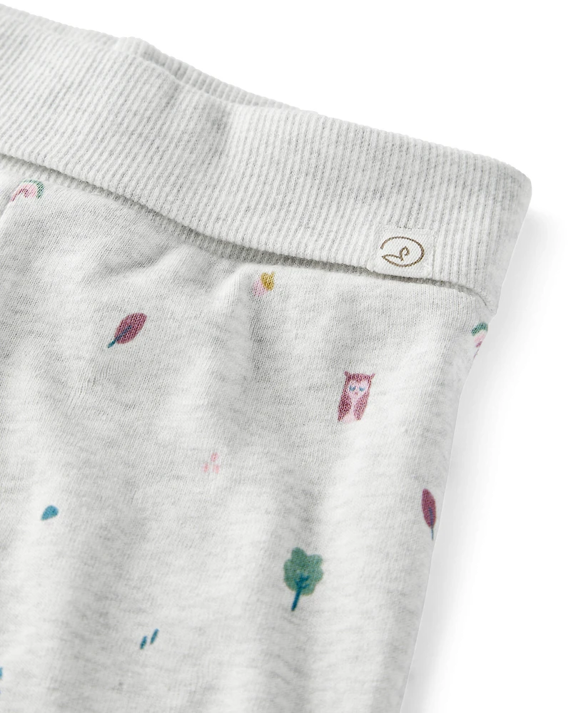 Baby Girl 2-Pack Organic Growth-With-Me Joggers