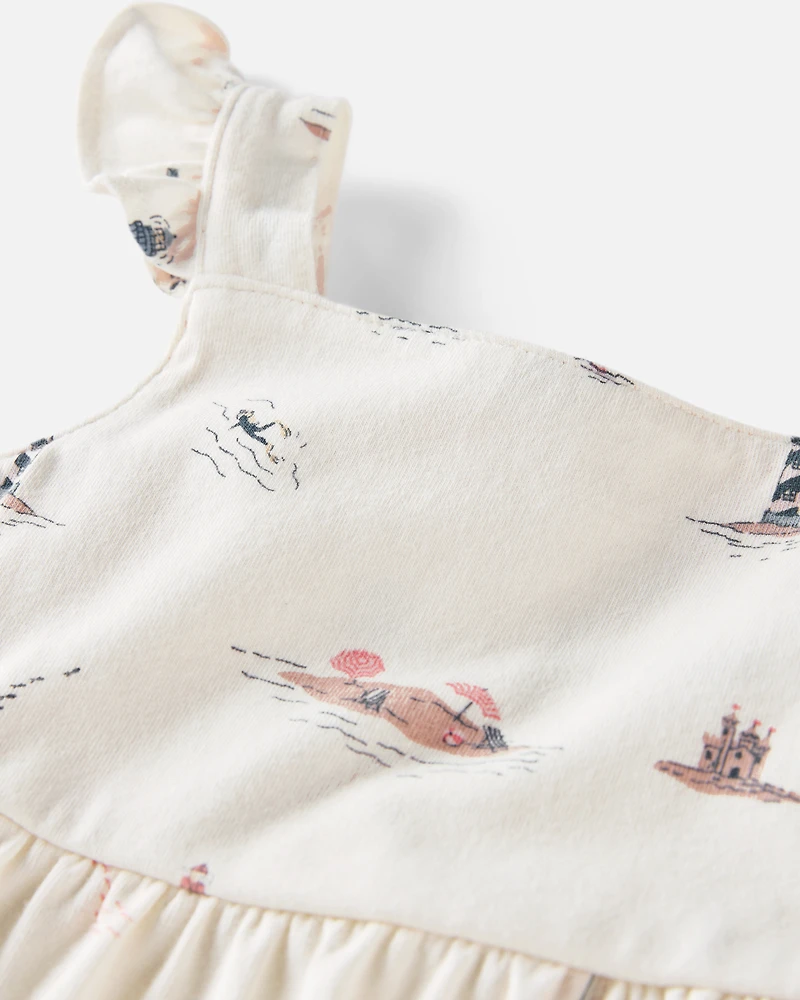 Baby Organic Cotton Coastal-Print Dress