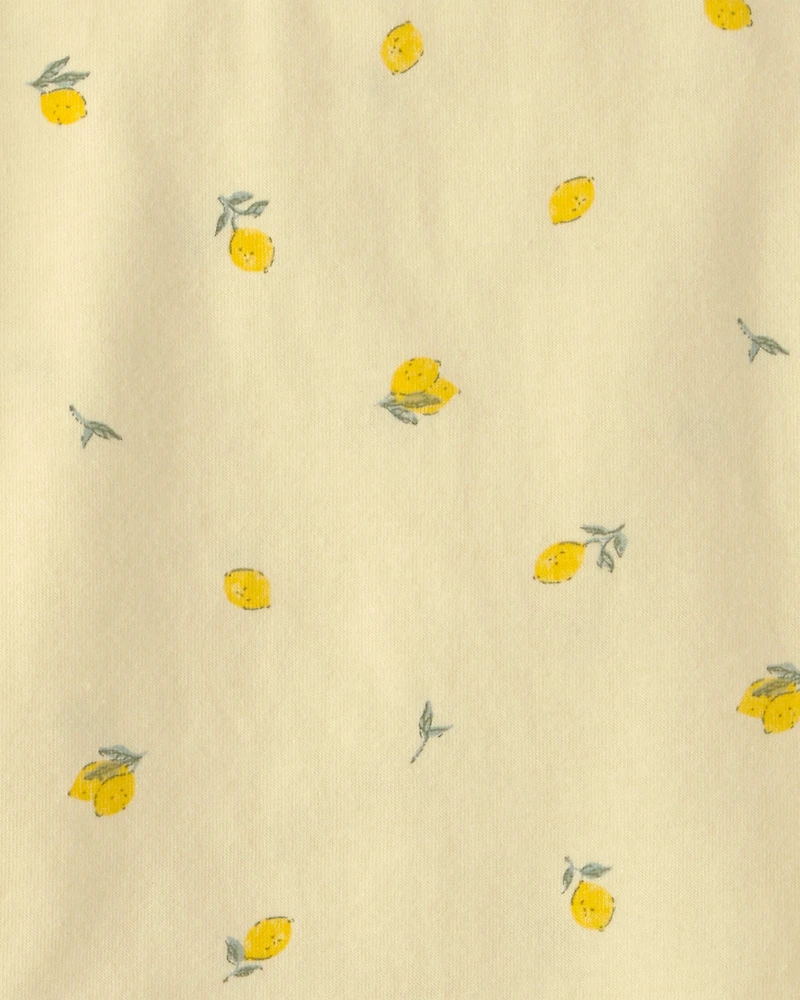 Toddler Girl 2-Piece Lemon Top & Short Set - Yellow