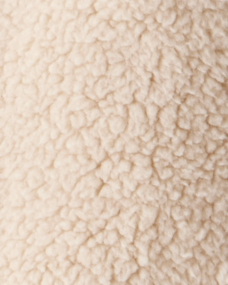 Baby Girl Sherpa Fashion Jacket - Brown