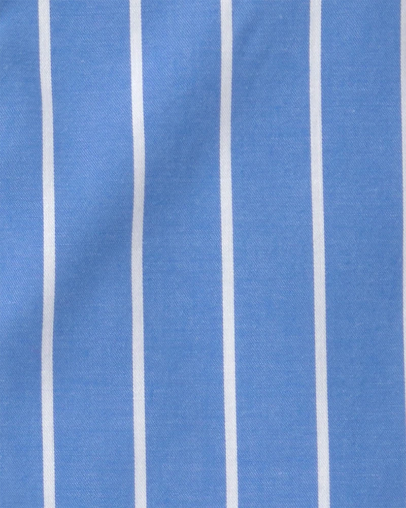 Boys Striped Loose Fit 2-Piece Pyjama Set - Blue