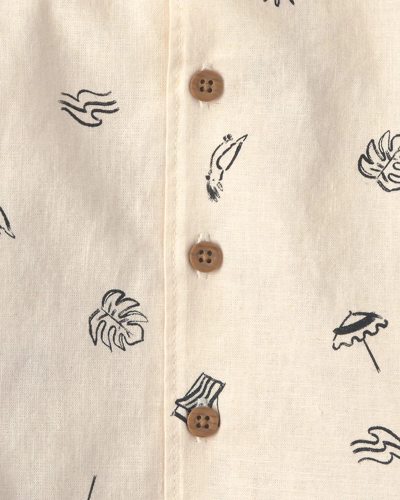 Baby Boy 3-Piece Hat, Top & Short Set - Black/Ivory