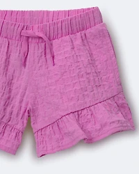 Toddler Girl Ruffle Butterfly Shorts - Purple