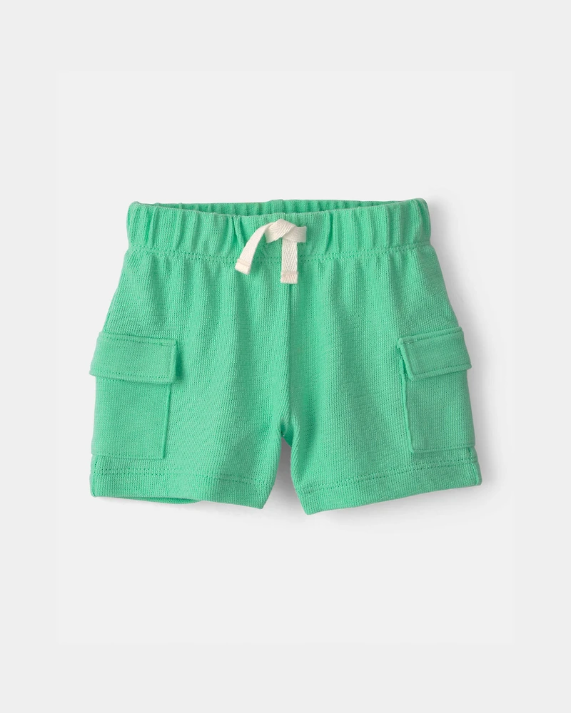 Baby Boy 3-Piece Shark Top, Bodysuit & Short Set - Green/Ivory