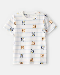 Toddler Boy Striped Bluey Short-Sleeve Graphic Tee