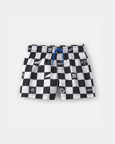Toddler Boy ©Disney/Pixar Cars Swim Trunks - Black/White