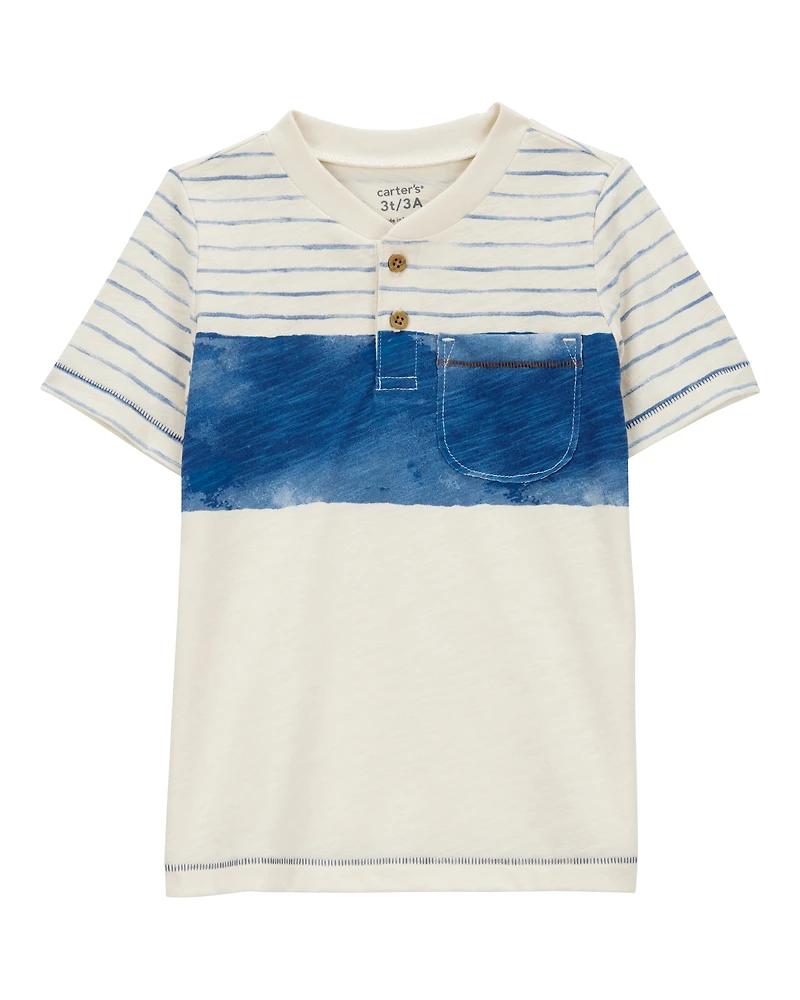 Toddler Colourblock Short-Sleeve Henley