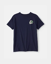 Boys Skull Graphic Tee - Navy Blue