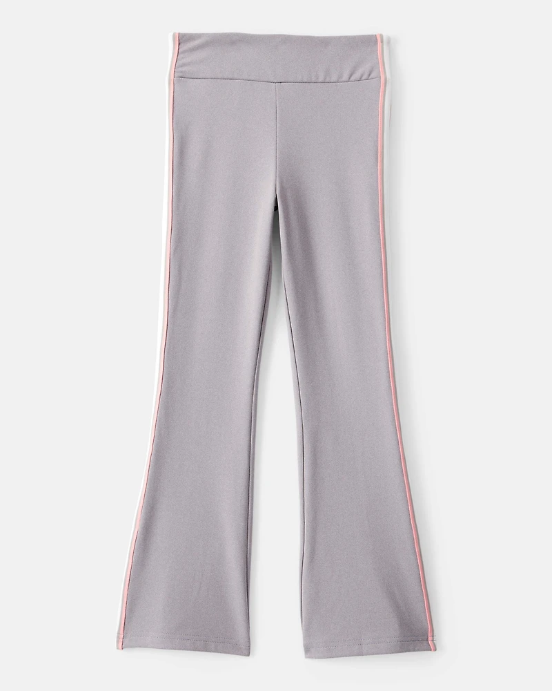 Girls Knit Flare Active Pants - Grey