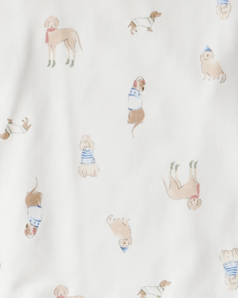 Kid Dog Long-Sleeve Loose Fit 2-Piece Pyjamas - White