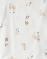 Kid Dog Long-Sleeve Loose Fit 2-Piece Pyjamas - White