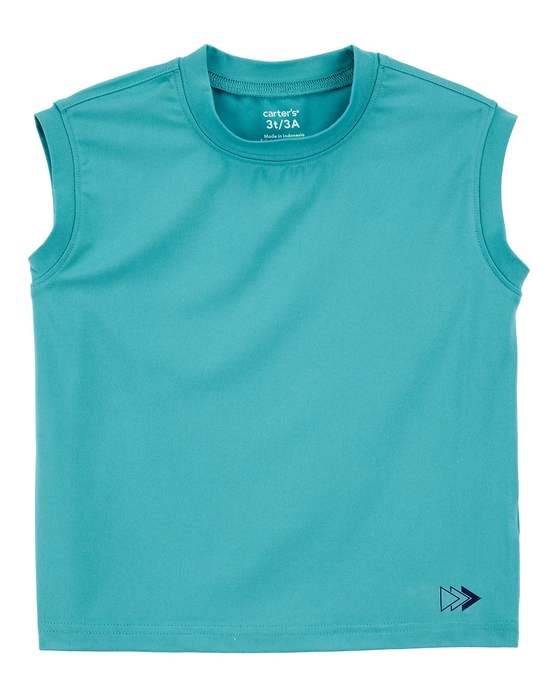 Toddler Active Muscle Tank - Teal