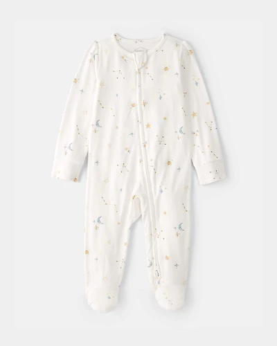 Baby Constellation 2-Way Zip PurelySoft Sleeper - Cream