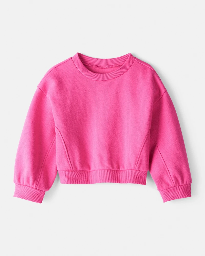 Baby Girl DayDream Fleece Long-Sleeve Pullover Sweatshirt - Pink