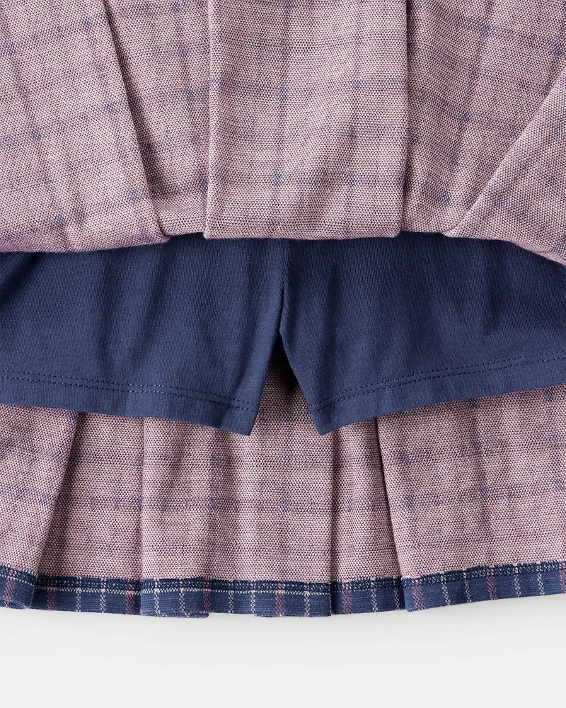 Girls Plaid Pull-On Skort