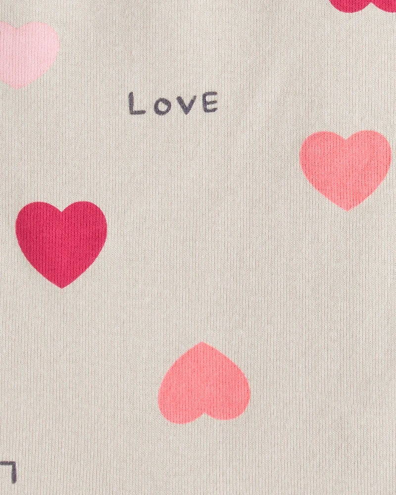 Baby Girl 2-Piece Heart Bodysuit & Pant Set - Red