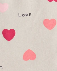 Baby Girl 2-Piece Heart Bodysuit & Pant Set - Red