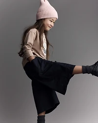 Toddler Girl Wide Leg Pocket Pant - Black