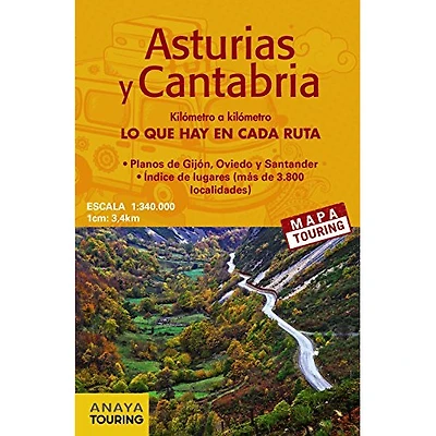 MAPA DE CARRETERAS ASTURIAS Y CANTABRIA
