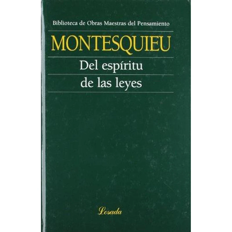 DEL ESPIRITU DE LAS LEYES (DURA)