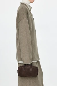 100% Pure Cashmere Rolled Hem Deep V-Neck Sweater