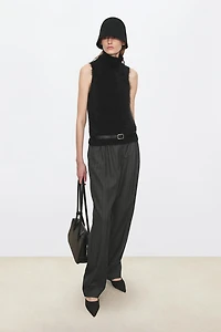 100% Cashmere Turtleneck Tank Top Set