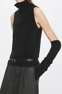100% Cashmere Turtleneck Tank Top Set