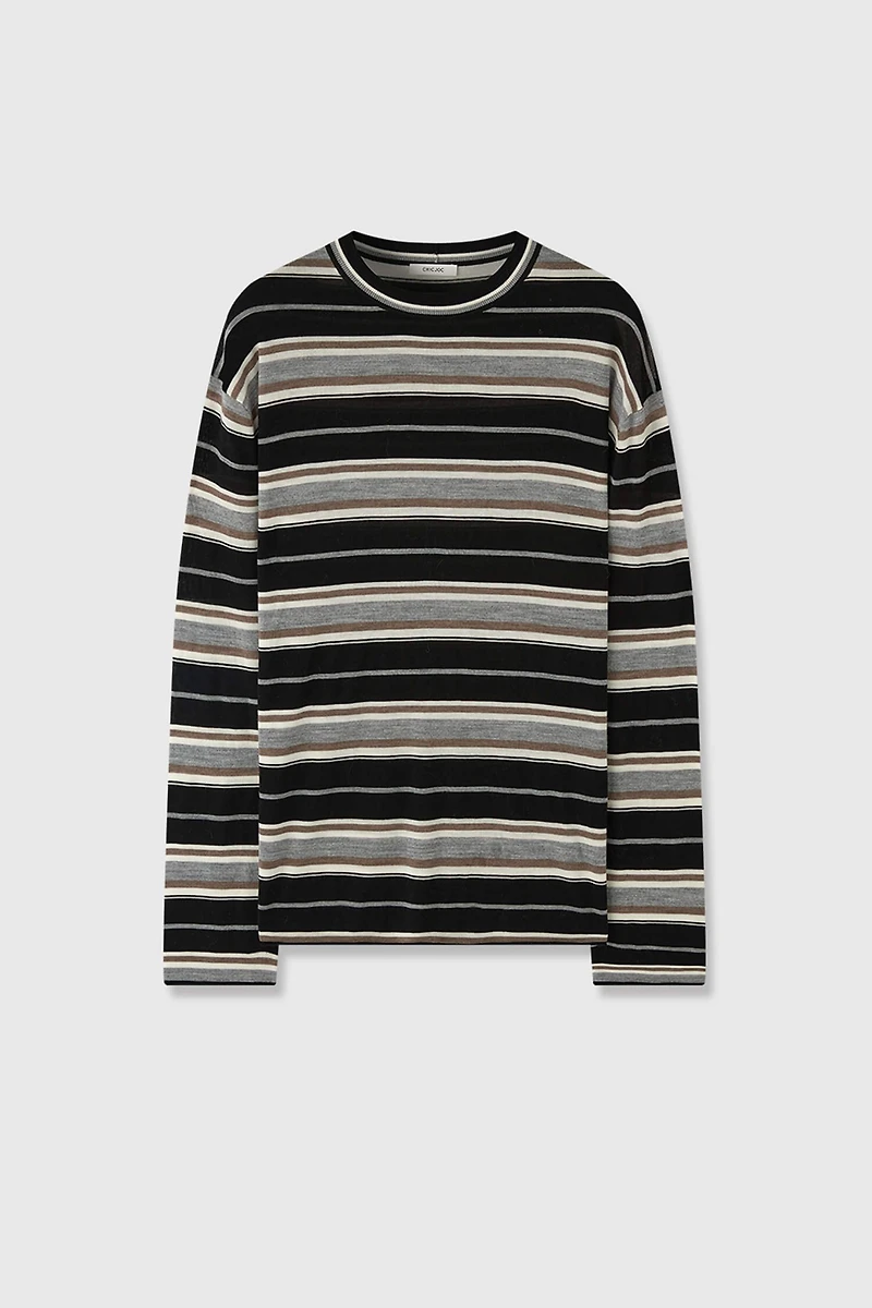 100% Wool Striped Top