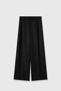 100% Wool Check Trousers